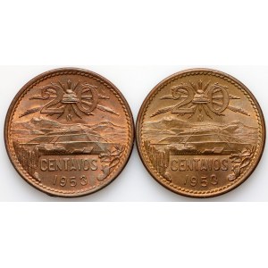 Mexico, 20 centavos coin set from 1953, (2 pieces)
