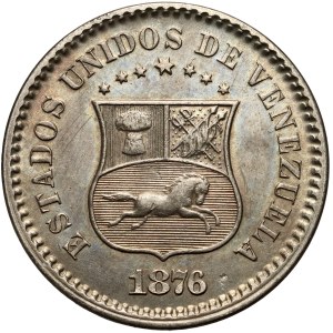 Venezuela, centavo 1876, Philadelphia