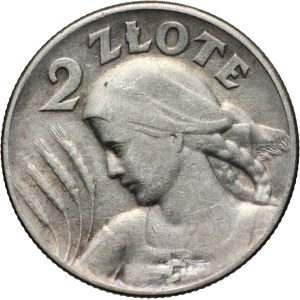 II RP, 2 gold 1925 without a dot, Philadelphia, Harvester