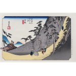 Utagawa Hiroshige (1797 - 1858), Nissaka - przełęcz Nakayama, wyd. Yuyudo, Tokio/Japonia, okres Showa (po 1960 r.)