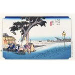 Utagawa Hiroshige (1797 - 1858), Fukuroi - palenisko z czajnikiem na herbatę, wyd. Yuyudo, Tokio/Japonia, okres Showa (po 1960 r.)