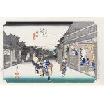 Utagawa Hiroshige (1797 - 1858), Goyu - kobiety zatrzymujące podróżnych, wyd. Yuyudo, Tokio/Japonia, okres Showa (po 1960 r.)