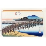 Utagawa Hiroshige (1797 - 1858), Okazaki - Most Yahagi, wyd. Yuyudo, Tokio/Japonia, okres Showa (po 1960 r.)