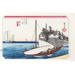 Utagawa Hiroshige (1797 - 1858), Kuwana - crossing seven ri by boat, Yuyudo Publishing, Tokyo/Japan, Showa period (after 1960).