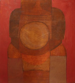 Władysław Jackiewicz (1924 - 2016), Forma na czerwonym, 1963