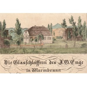 CIEPLICE ŚLĄSKIE-ZDRÓJ, JELENIA GÓRA. Glasschleifer; ca. 1840; lith. Farbe, Schnitt; Maße mit...