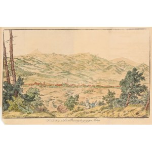 KOWARY. Panoráma mesta; kresba a eng. F.A. Tittel, okolo 1800; vysvetľujúci list - Erklaerun ...
