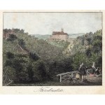 KSIĄŻ, STARY KSIĄŻ, WAŁBRZYCH. View of the castle; anonymous, 1834; lith. color, st. bdb; dimensions 151x112 mm;...