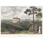KSIĄŻ, WAŁBRZYCH. View of the castle; drawing, eng. and print. J.F. Rosmäsler, Berlin 1841; steel. color, st. ...