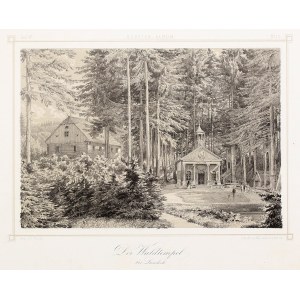 LĄDEK-ZDRÓJ. Waldtempel; Zeichnung von F. Koska, Lithographische Anstalt v. Mercier &amp; Loeillot, Hrsg. ...