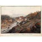 PIECHOWICE, SZKLARSKA PORĘBA. Preller smelter (vitriol factory); drawing by S.C.C. Reinhardt, etched by G...