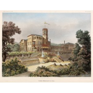 WOLANY k. Kłodzko. Blick auf das Palais des Feldmarschalls G.O. hr. von Wallis; Lith. Anst. v. W. Loeillot, ...
