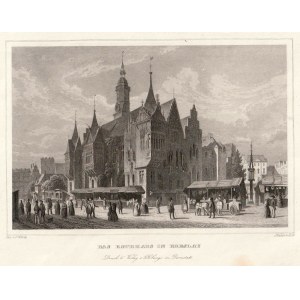 WROCŁAW. Municipio; ryt. Höfer, disegno di C. Würbs, pubblicato da G.G. Lange, Darmstadt, 1840 ca.
