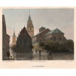 GŁUBCZYCE. Church of the Nativity of the Blessed Virgin Mary; ryt. K.U. Huber, drawing by T. Blätterbauer, edition by C. Flemming, Glogó...