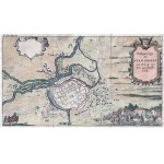 POZNAŃ. Plan of the siege of the city in 1704 during the Third Northern War; taken from: I. Le Long, H...