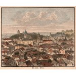 VILNA (lit. Vilnius). Panorama of the city; anonymous, ca. 1870; wood. color, glued with stiff ...