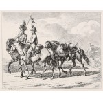 HIPPY, HORSES. Cuirassiers on horseback; drawing and eng. J.A. Klein (1792-1875), 1812; aquf. p. b., st. bdb.;...