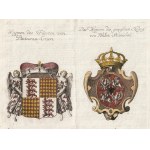 POLAND, STANISLAW LESZCZYNSKI. The coat of arms of Stanislaw Leszczynski as king of Poland and the coat of arms of the family vo...