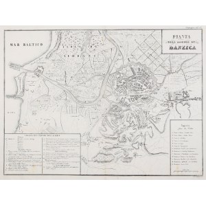 GDAŃSK. plan of the siege of Danzig by the French army in 1807; above upper frame inscription: Camp...