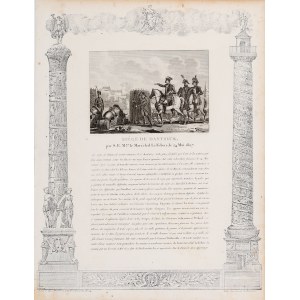 GDAŃSK. scene from the siege of the city 1807; drawing by Swebach, eng. A. Delvaux, published by Decroan, Bernard et...