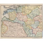 LITHUANIA, POLAND. Map of the lands of present-day Lithuania, Belarus, and Russia during the Russian campaign of 1812 ...