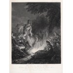 LEGNICA. Frederick II the Great before the Battle of Legnica (Aug. 15, 1760); drawing by Schubert, eng. D. Berger...