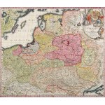 POLAND (called KORONA in the First Republic), GREAT PRINCIPALITY OF LITHUANIA. Map of Poland and Lithuania; third state; ryt. ...