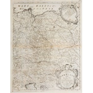 POLAND (called KORONA in the First Republic), GERMANY. Map of the western part of the Polish lands and the eastern part of the zi...