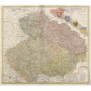 SLĄSK. Carte de la Silésie, de la Bohême, de la Moravie et de la Lusace ; compilée par. T. Mayer, J.W. Wieland, J.C. Müller, éd. Spadko...