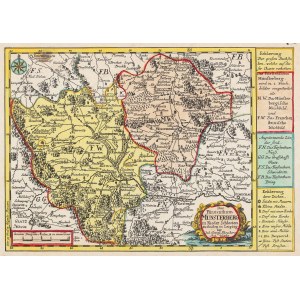 ZIEBICE. Carta del Ducato di Ziębice; cornice con spiegazione e legenda; ryt. J.G. Schreiber, origine...