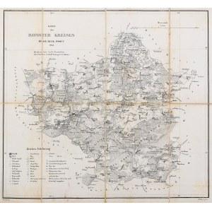 BABIMOST. Mapa powiatu babimojskiego; lit. H. Delius, rys. Nowack, 1835; lit. cz.-b., st. bdb., m…