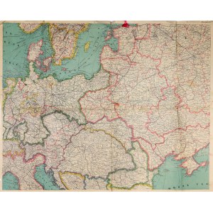 EUROPE, WORLD WAR II. Map of Central Europe in the 1880s; anonymous, interwar period....