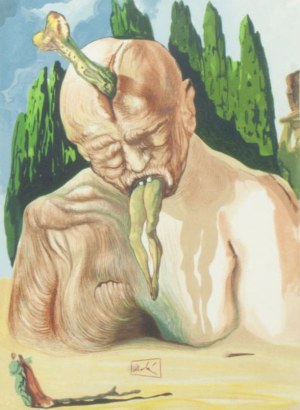 Salvador Dali (1904 - 1989), Inferno, Song XXVII The Devil's Logic, from the series: Divine Comedy, 1964.