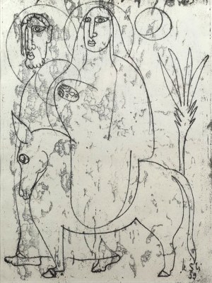 Leon Sliwinski (1916 - 2000), Escape of the Holy Family, 1959.