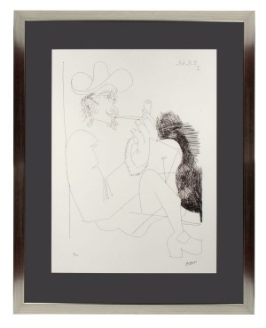 Pablo Picasso (1881 - 1973), Man with a pipe