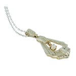 Pendant with chain, 1930s-40s, art déco