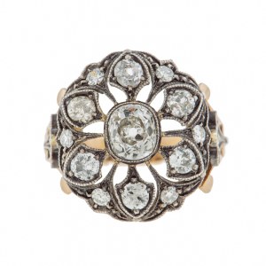 Ring with floral motif, Poland, Warsaw, second half of the 20th century.