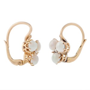 Earrings with clover motif, Austria, Vienna, 19th/20th century.