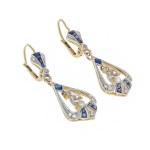 Earrings with floral motif, 1920s-30s, art déco