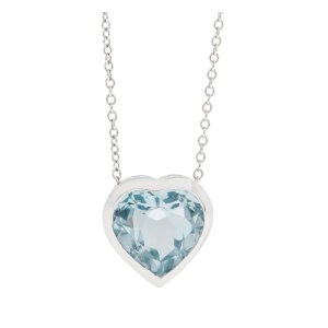 Pendant in the form of a heart with a chain, early 21st century.