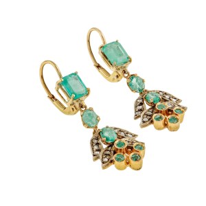 Earrings, mid-20th century.