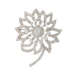 Brooch in the form of a flower, mid-20th century.