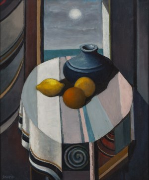 Ryszard Skupin (1930 - 2005 ), Still Life with the Moon