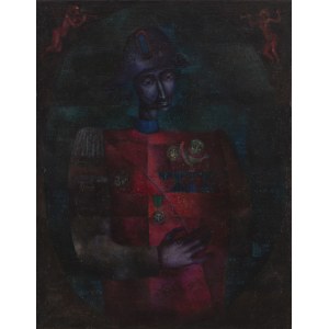 Tadeusz Wroński (1924 Warszawa - 1998 Warszawa), Portret z tekstem, 1973