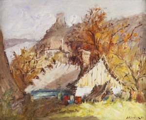 Stanislaw Lazorek (1938 Aksmanice - 2000 Kazimierz Dolny), Autumn Landscape, 1990