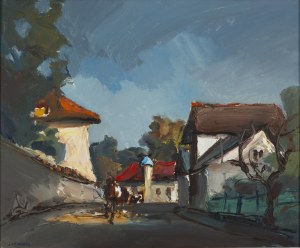 Stanislaw Lazorek (1938 Aksmanice - 2000 Kazimierz Dolny), Late summer in Kazimierz