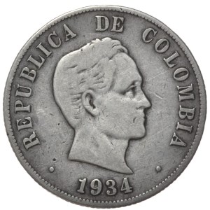 Kolumbie, 50 centavos, 1934