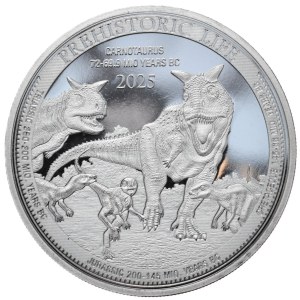 Congo, 20 Francs, 2025, Carnotaurus
