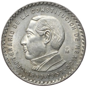 Mexique, 5 pesos, 1957, Constitution