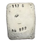 Lingot coulé, Nacocito, 117 g, argent 999